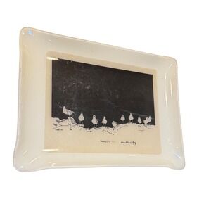 Lubov '83 Seagulls Long Island NY plastic Tray Artist Signed‎ Art